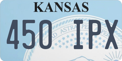 KS license plate 450IPX