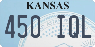 KS license plate 450IQL