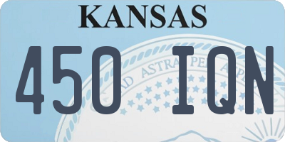 KS license plate 450IQN