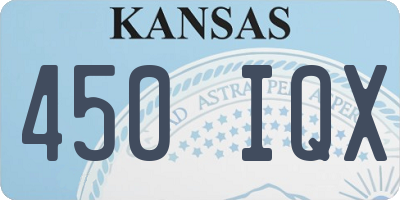 KS license plate 450IQX