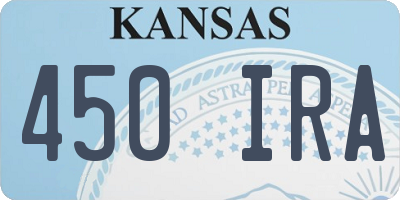 KS license plate 450IRA