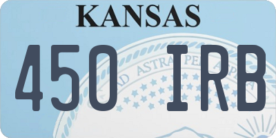 KS license plate 450IRB