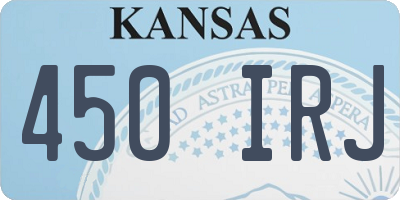 KS license plate 450IRJ