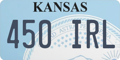 KS license plate 450IRL
