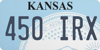 KS license plate 450IRX