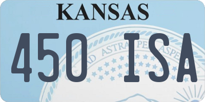 KS license plate 450ISA