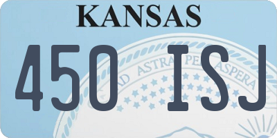 KS license plate 450ISJ