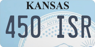 KS license plate 450ISR