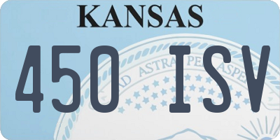 KS license plate 450ISV