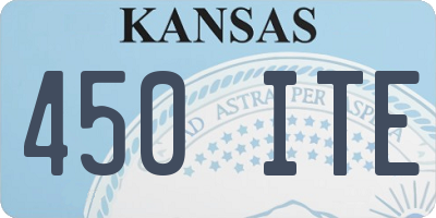 KS license plate 450ITE