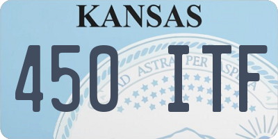 KS license plate 450ITF