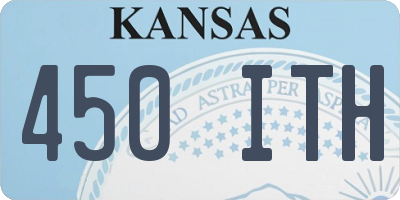 KS license plate 450ITH