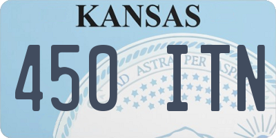 KS license plate 450ITN