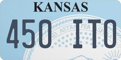 KS license plate 450ITO