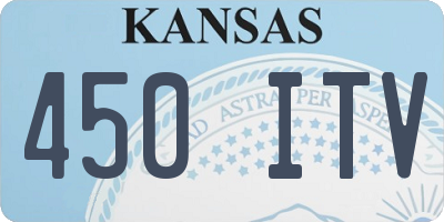 KS license plate 450ITV