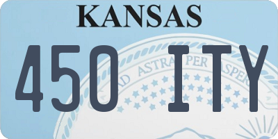 KS license plate 450ITY