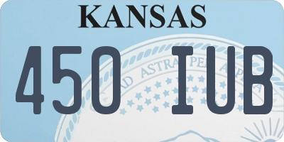 KS license plate 450IUB