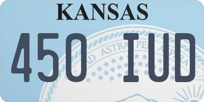 KS license plate 450IUD