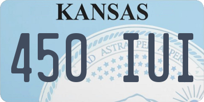 KS license plate 450IUI