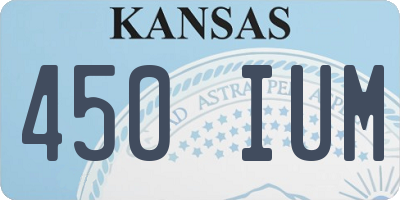 KS license plate 450IUM