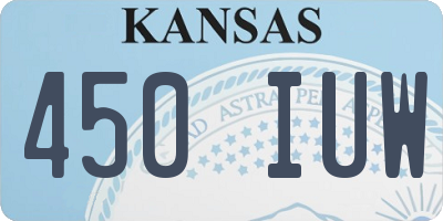 KS license plate 450IUW