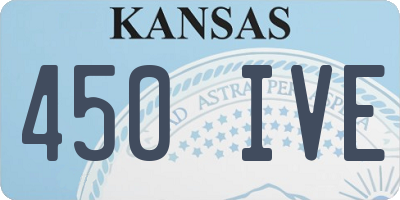KS license plate 450IVE