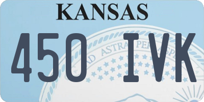 KS license plate 450IVK