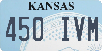 KS license plate 450IVM