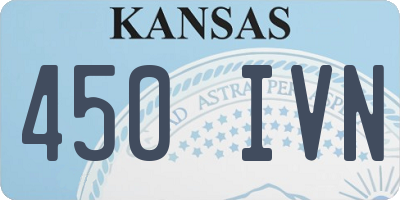 KS license plate 450IVN