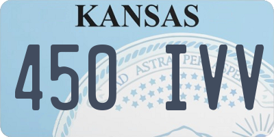 KS license plate 450IVV