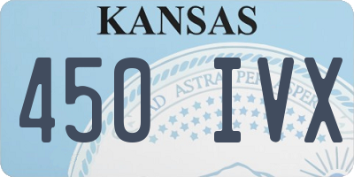 KS license plate 450IVX