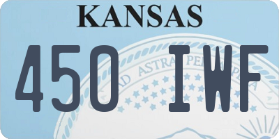 KS license plate 450IWF