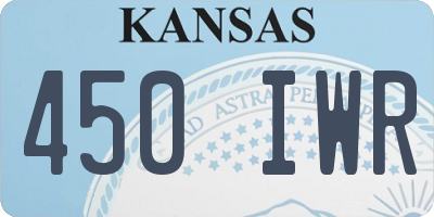 KS license plate 450IWR