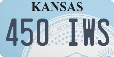 KS license plate 450IWS