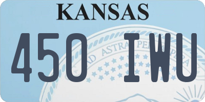 KS license plate 450IWU