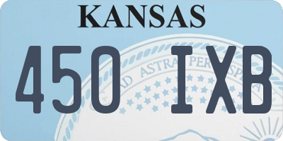 KS license plate 450IXB