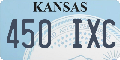 KS license plate 450IXC
