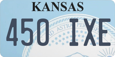 KS license plate 450IXE