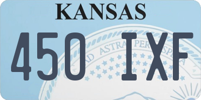 KS license plate 450IXF