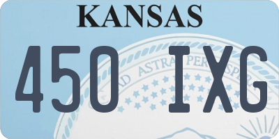 KS license plate 450IXG