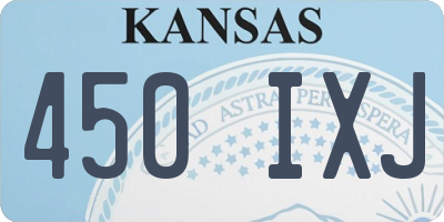 KS license plate 450IXJ