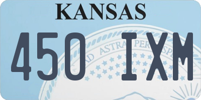 KS license plate 450IXM