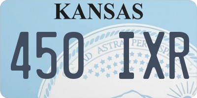 KS license plate 450IXR