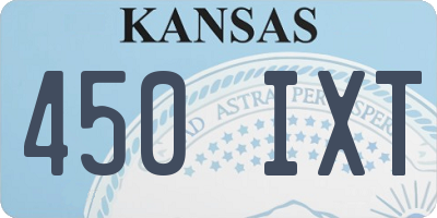 KS license plate 450IXT