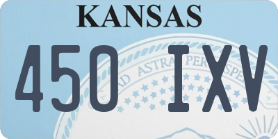 KS license plate 450IXV