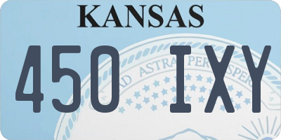 KS license plate 450IXY