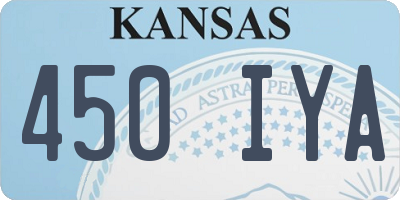 KS license plate 450IYA