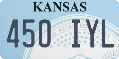 KS license plate 450IYL