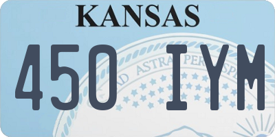 KS license plate 450IYM
