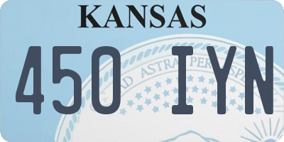KS license plate 450IYN